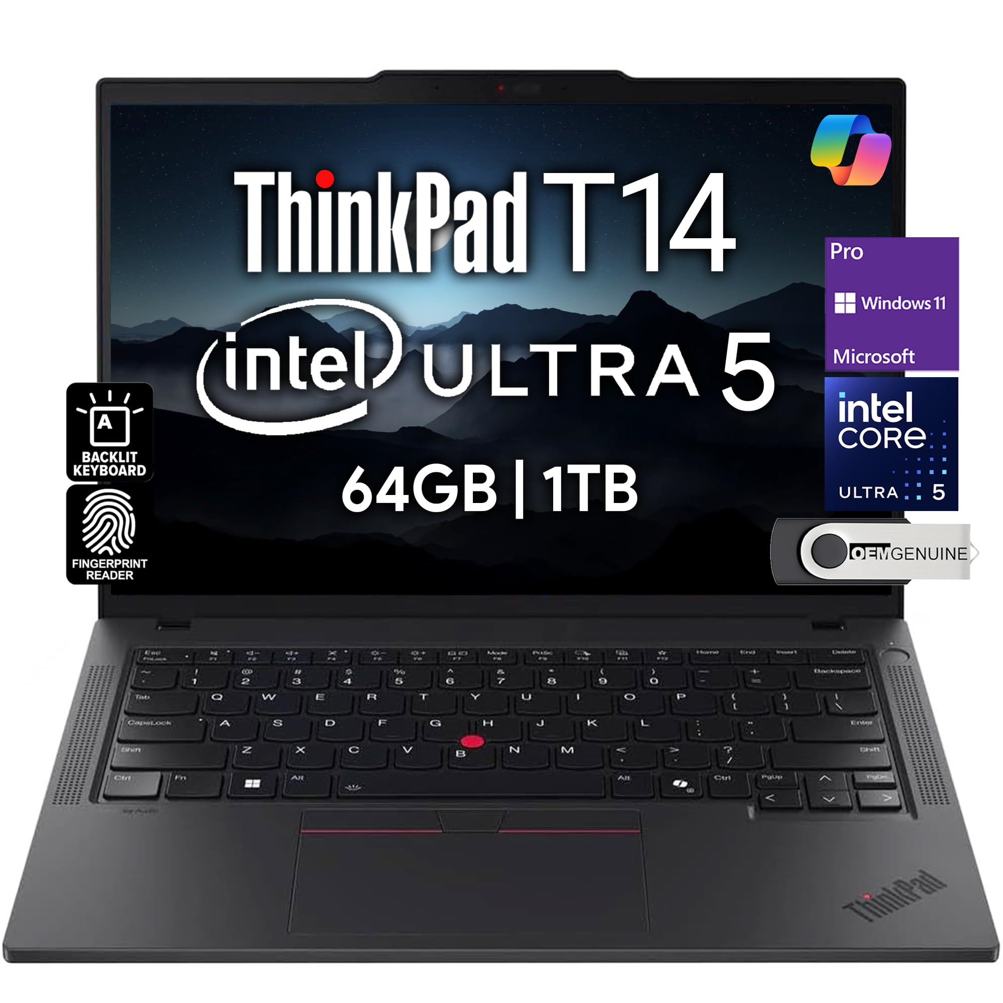 Lenovo ThinkPad T14 Gen 5 Business Laptop 35.6 cm FHD + IPS, Intel